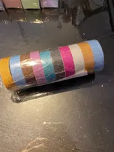10 rollos/lote 3M papel Washi brillante Etiqueta de cinta adhesiva de papel adhesivo de la escuela, la Oficina cinta de etiquetas artesanales para DIY de Color al azar