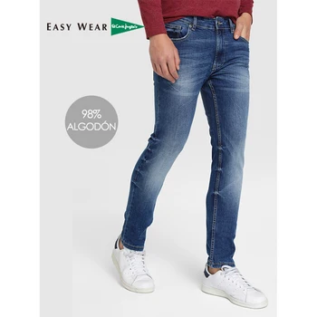 

Easy Wear Cowboy Skinny Man Blue Jeans Tight 98% Cotton with Zipper Closure and Button El Corte Inglés Comfortable Trendy