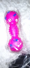 1 Uds. De perro mascota colorido, juguete para gato, cachorro, sonido de lunares, chirriante, goma de juguete, mancuerna, juguete divertido para masticar para perros