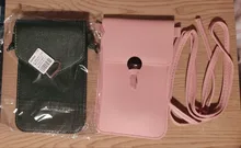 Cartera de bolsillo para exteriores para mujer, bolso cruzado decorativo con forma de corazón, pantalla táctil para teléfono móvil