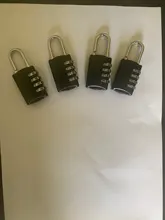 Candado de bloqueo de equipaje de 4 Dial, bloqueo de contraseña de dígitos, combinación de equipaje, bloqueo de Metal con código de contraseña para maleta de equipaje