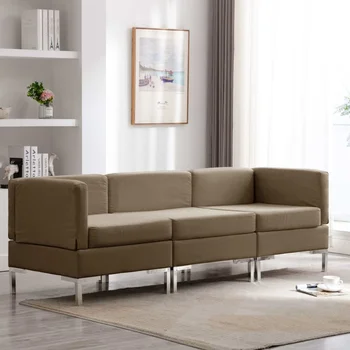 3 PCs brown fabric sofa Set sofa 
3 PCs brown fabric sofa Set sofa