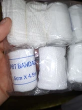 Vendaje elástico PBT de 6 rollos, Kit de primeros auxilios, rollo de gasa, vendaje de cuidado médico de enfermería, 5cm x 4,5 m