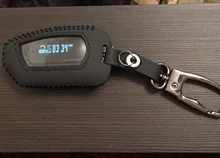 Funda protectora de cuero para llave de 100%, llavero para Pandora DXL 4950 DX-90BT, alarma bidireccional para coche, mando a distancia, LCD