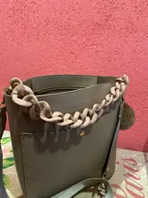 1 ordenador desmontable bolsa de hombro correa de resina acrílica de la cadena de bolso de asas DIY reemplazo de Color sólido bolsa de accesorios 30cm/41cm