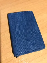 BISI GORO-cartera de mano antirrobo para hombre y mujer, billetera con bloqueo RFID, tarjetero, funda de identificación de Metal, para negocios, vaquera, Pop-up, 2021
