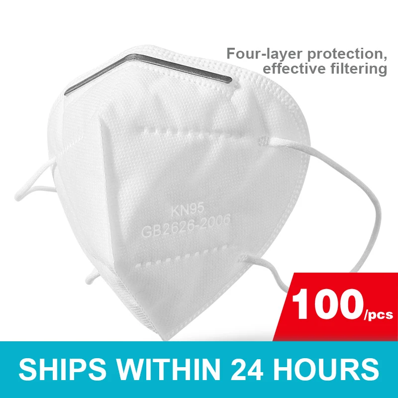 100 PCS Mask 4-Layers Non-woven Breathable Dustproof Mask Filter 95% Protection Mask Safety Disposable mask
100 PCS Mask 4-Layers Non-woven Breathable Dustproof Mask Filter 95% Protection Mask Safety Disposable mask