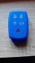 Protectora de silicona carcasa para mando a distancia tapa protectora piel set para VOLVO C30 C70 S40 V40 V50 2008, 2009, 2010, 2011 control remoto 5 botones sin llave