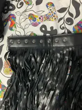 Tassels-Skirt Clubwear Fringe Rock-Costume Body-Harness Punk Faux-Leather Halloween High-Waist