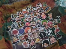 Pegatinas de ONE PIECE de Anime, 50 Uds., Luffy Zoro, pegatina de Ace, calcomanías impermeables, pegatina para patineta para maleta para portátil, guitarra, nevera