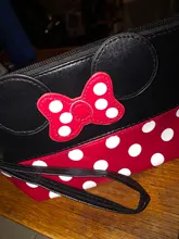 Bolsa de viaje para cosméticos estuche de maquillaje con lazo de dibujos animados para mujer, bolsa de mano con cremallera, organizador de maquillaje bolso, bolsa de almacenamiento, artículos de aseo personal