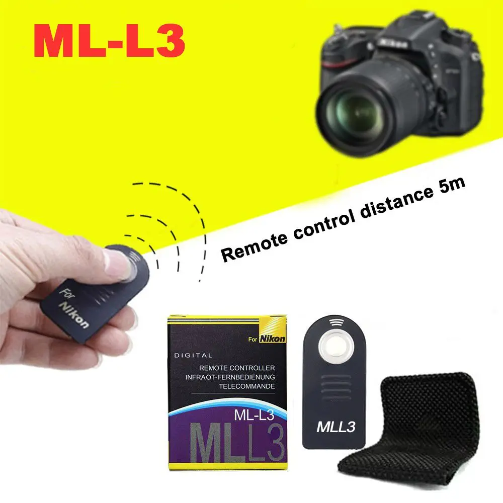Fomito ML-L3 ML L3 IR Wireless Infrared Shutter Release Remote Control for Nikon D5200 D3200 D7100 D90 D7200 D610 D7000 D80 D90
Fomito ML-L3 ML L3 IR Wireless Infrared Shutter Release Remote Control for Nikon D5200 D3200 D7100 D90 D7200 D610 D7000 D80 D90