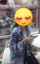 HOUZHOU camisas a cuadros mujeres linterna manga Cardigan Vintage rosa cuadros blusa bonita moda abotonada Oversize