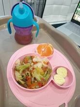 Platos tipo tazón alimentación de bebé, plato de silicona integrado para niños, platos de Silicagel para bebés