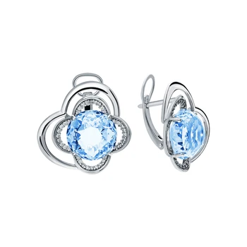Silver earrings with cubic zirconia and Topaz Swiss sunlight sample 925
Silver earrings with cubic zirconia and Topaz Swiss sunlight sample 925