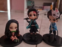 6 unids/set Anime demonio asesino Kimetsu No Yaiba figura Q Posket Kamado Tanjirou Kamado Nezuko Agatsuma juguetes 6cm