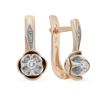 Gold earrings with diamonds sunlight sample 585 test 
Gold earrings with diamonds sunlight sample 585 test