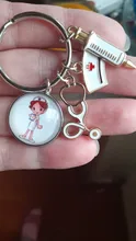 ¿La enfermera nueva jeringa médica estetoscopio llavero de imagen de Día de Acción de Gracias regalo llavero adecuado para las enfermeras y los médicos?