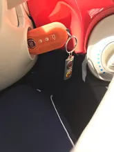 ZAD silicona set de fundas de piel para fiat 500 3 botones remoto llavero en blanco de las piezas de automóvil accesorios de colores