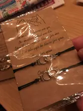 Charmsmic-Pulseras de la amistad de Color plata Vintage para amantes, brazaletes hechos A mano con tarjeta de deseos, venta al por mayor