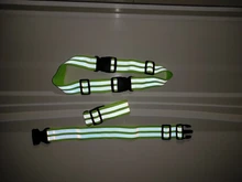 1-2 uds ajustable bandas reflectantes de alta visibilidad de la noche de seguridad para el brazo muñeca cintura tobillo elástico deporte de seguridad para conducción Reflector