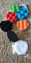 Herramientas de decoración de coche pulido y encerado, esponja de pulido encerado, rueda de esponja de abrillantado para coche, 3 pulgadas, 8 piezas