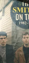 Póster de papel antiguo de la foto del grupo nostálgico ROCK The Smiths, pegatina de pared de salón artesanía con ventilador del ejército, Diseño de barra