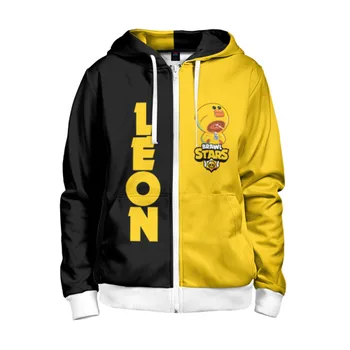 Children's sweatshirt 3D with zipper Brawl Stars Sally Leon. 
Children's sweatshirt 3D with zipper Brawl Stars Sally Leon.