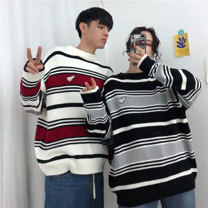 NiceMix Knitted Pullover Sweater Women Oversize Stripe Sweater Mujer Plus Size Loose Pullover Women Pull Hiver Femme 2019 Winter
NiceMix Knitted Pullover Sweater Women Oversize Stripe Sweater Mujer Plus Size Loose Pullover Women Pull Hiver Femme 2019 Winter