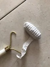 Rodillo de Jade blanco para masaje Facial, rodillo de Jade blanco para estiramiento Facial, herramientas de masaje Facial para mentón, cuello, cuidado de la piel