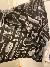 Capa de corte de pelo antiestático para salón de peluquería, impermeable, rendimiento de pelo permanente, bata grande de Color, tela suave de secado rápido, tela para barbería