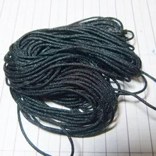 Cuerda de nailon negro de 0,5mm, 0,8mm, 1,0mm y 1,5mm, cordón de macramé con nudo chino para fabricación de joyas, pulsera de Shamballa