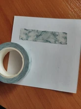 Cinta Washi de papel japonés para manualidades, cintas de enmascarar de papel blanco, pegatinas decorativas de papelería, 1,5 cm x 10m, 1 unidad