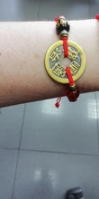 Budista de 6 palabras, moneda antigua, Kabbalah, pulseras de hilo rojo, protección de la suerte, R7RF