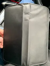 Kit de bolsa profesional de tijeras de cuero sintético para salón de belleza estuche de herramientas para tijeras de peluquería, estuche portátil con cremallera