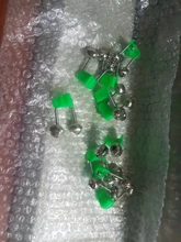 10 unids/lote mordedura alarmas pesca rod campanas de abrazadera de barra protector de esquina de las campanas de pesca accesorio ABS aire libre YJ-231 de Metal