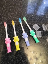 4 unids/set de dibujos animados lindo cepillo de dientes para niños de carbón de bambú mango corto Niños cepillo de dientes de bebé cuidado de los dientes