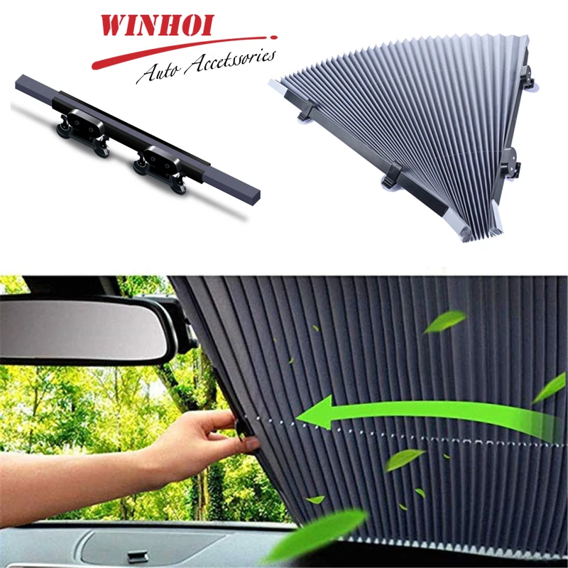 46-80cm Windshield Sunshade Cover Automatic Retractable Sun Visor SUV Truck Car UV Protection Curtain Front Rear Sun Shade Block
46-80cm Windshield Sunshade Cover Automatic Retractable Sun Visor SUV Truck Car UV Protection Curtain Front Rear Sun Shade Block