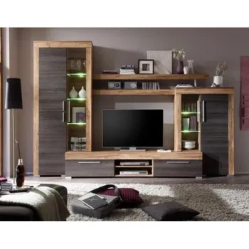 Living room modulate MAJORCA 296 cm. with TV cabinet and showcases wood color
Living room modulate MAJORCA 296 cm. with TV cabinet and showcases wood color