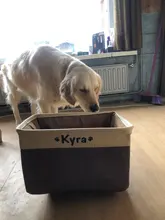 Bins Storage-Box Canvas-Bag Pet-Toys Dog-Accessories Foldable Personalized Linen