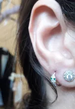 Canner-pendientes de aro de Plata de Ley 925 para mujer, aretes lujosos de Serpiente resplandeciente, joyería fina, W4