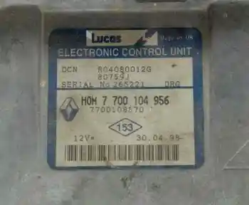 R04080012G SWITCHBOARD ENGINE EUA RENAULT CLIO I PHASE I + II (B/C57)
R04080012G SWITCHBOARD ENGINE EUA RENAULT CLIO I PHASE I + II (B/C57)