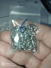 50 unids/bolsa de acero inoxidable gancho de anillos de Pesca 3 #/4 #/5 #/6 #/7 #8 # anilla con doble abertura accesorios para herramientas de pesca conector de anillos planos