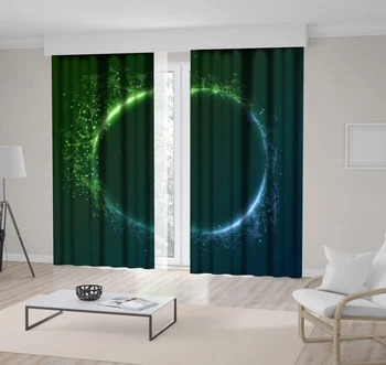 Curtain Flying Particles of Geometric Glowing Triangular Elements Ring Shape Futuristic Art Green Blue
Curtain Flying Particles of Geometric Glowing Triangular Elements Ring Shape Futuristic Art Green Blue