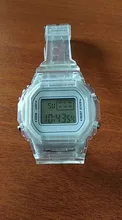 Reloj deportivo Digital para hombre y mujer, cronógrafo de pulsera transparente, informal, dorado, regalo para amantes, para niños y mujeres