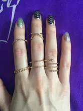 Tocona-Conjunto de anillos de unión para mujer, de Color dorado y plateado geométrico Simple, conjunto de anillos de cristal, abalorio, anillo, regalo de joyas de fiesta 9927