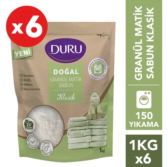 

Duru Granule Matic Soap Classic (6 x 1 kg) FREE SHİPPİNG