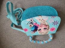 Nueva moda de dibujos animados Elsa princesa impresión niños bolso encantador niños bolso de hombro reina de la nieve niñas bolsos de hombro