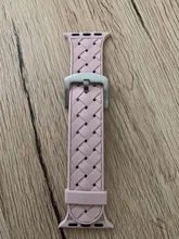 Correa de silicona para Apple watch 6, 44mm, 40mm, serie 5, 4, 3, 2 SE, accesorios, correa de Patrón de tejido, pulsera iWatch de 42mm y 38mm