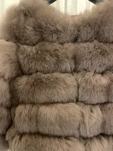 Abrigo de piel auténtica para 100%, chaqueta de piel Natural para mujer, piel de zorro de abrigo, chaleco de piel de alta calidad, envío gratis lujosa de moda